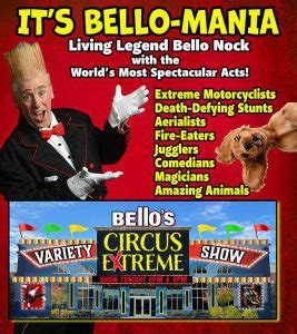 Bellos circus extreme - Just 11 more days to enjoy Bello's Circus Extreme! Show will continue to entertain audiences near & far until September 3rd, 2023. We have a special...